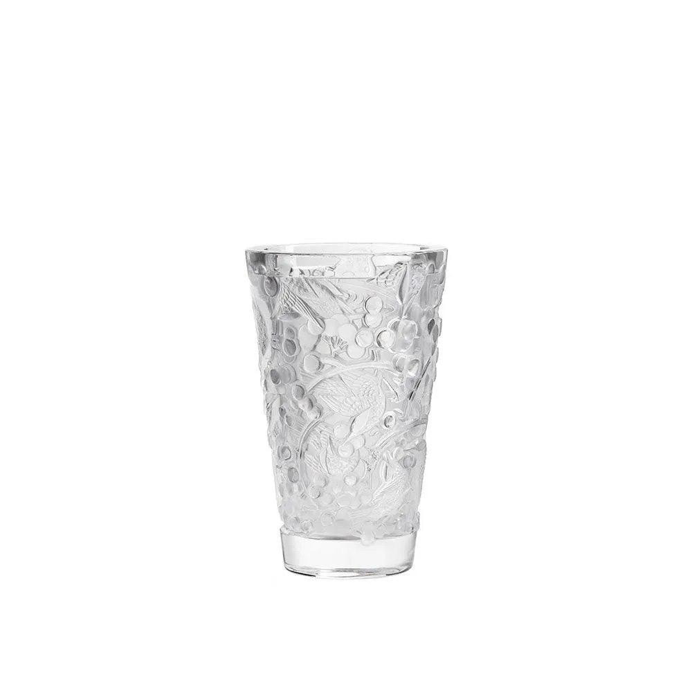 Vaza de cristal Lalique Merles Et Raisins Moyen Modèle 10732100