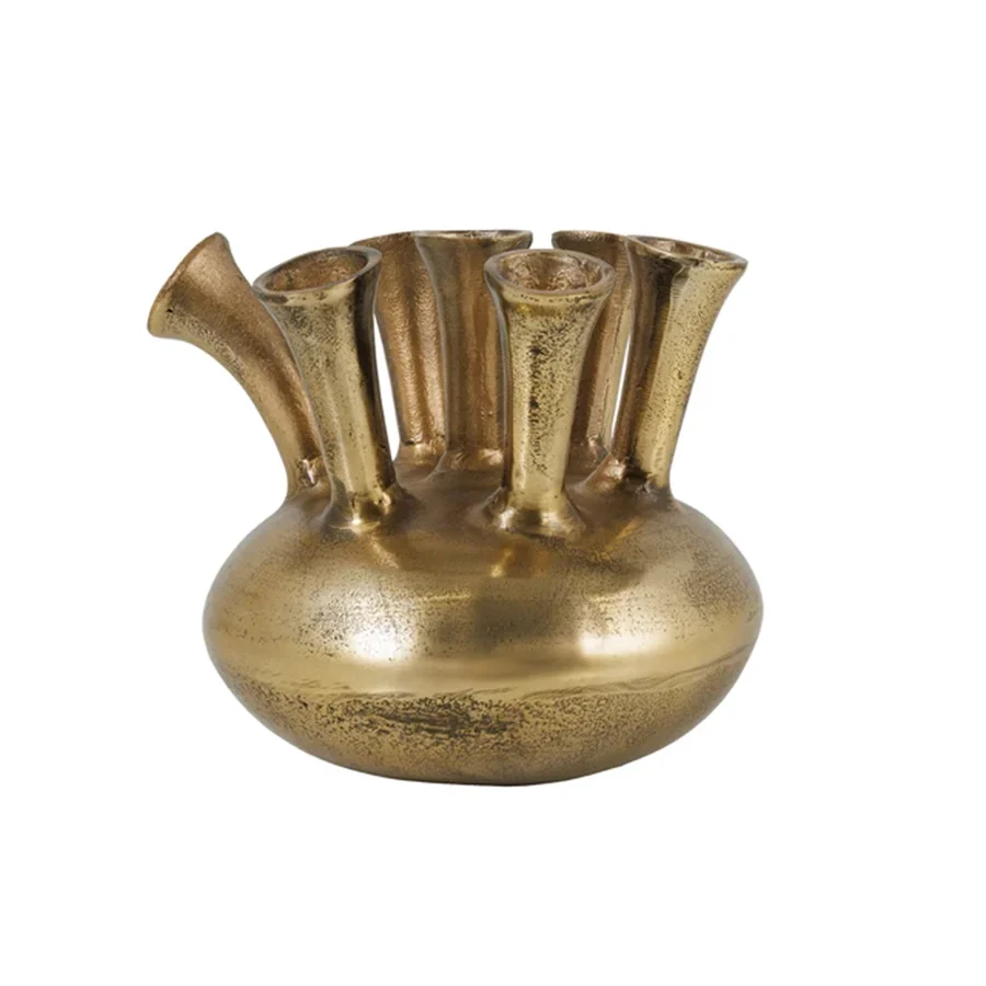 Vaza gold din aluminiu 30 cm Kiya