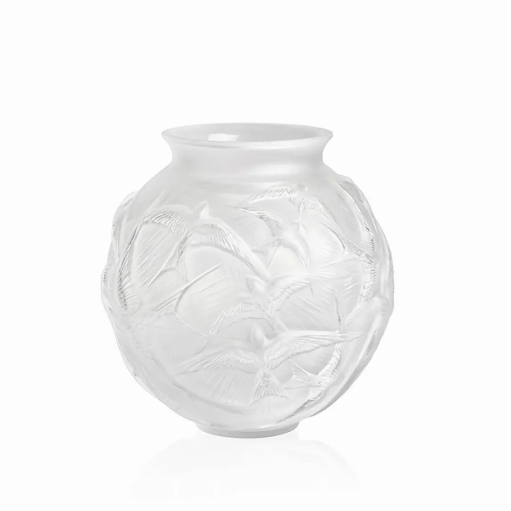 Vaza medie Lalique Hirondelles cristal transparent 10624100