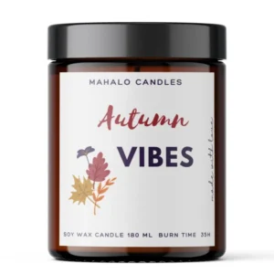 VIBE DE TOAMNĂ Sojakerze 180 ml MahaloCandles lucrate manual