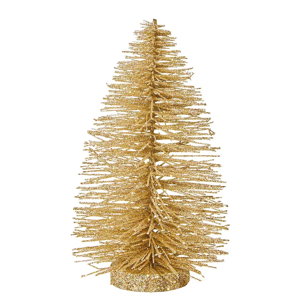 X-MAS brad de Craciun sclipitor 22 cm, auriu