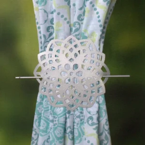 Accesoriu »FLORE« pentru draperii si perdele, argintiu