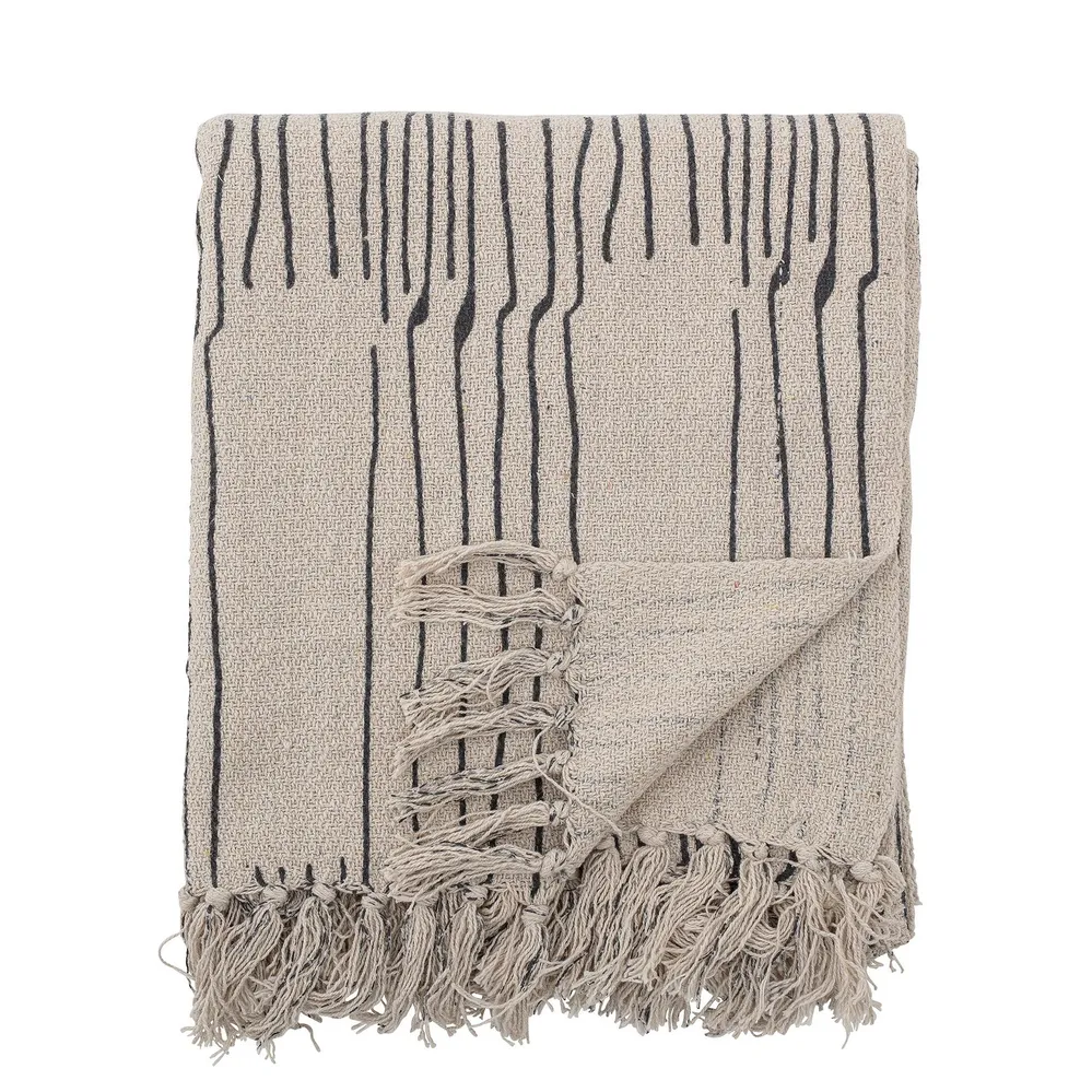 Bloomingville Celly Throw Natura reciclat bumbac pătură