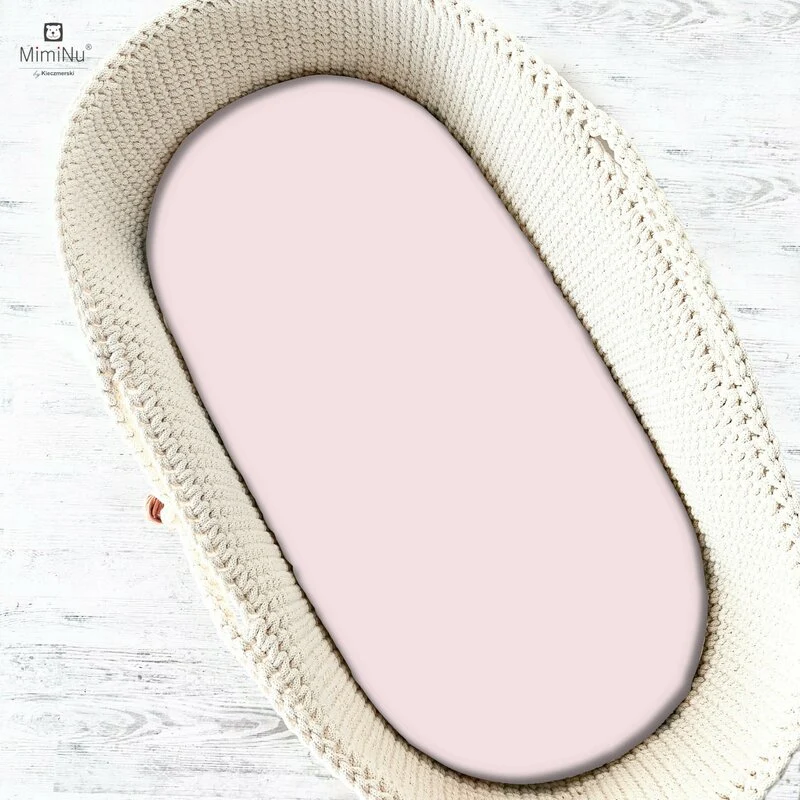 Cearceaf cu elastic, MimiNu, Pentru landou, carucior si cosulet, 80x35 cm, Din Jerseu, Material certificat Oeko Tex Standa...