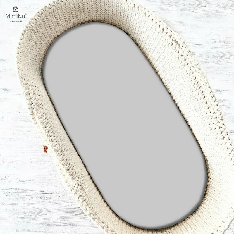 Cearceaf cu elastic, MimiNu, Pentru landou, landou, carucior si cosulet, 80x35 cm, Din Jerseu, Material certificat Oeko Te...
