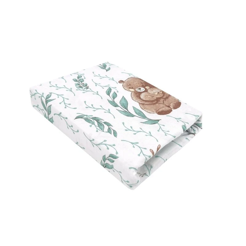 Cearceaf cu elastic, MimiNu, Pentru patut co-sleeper, Aurora, Dimensiune 76 x 43 cm, Din bumbac certificat Oeko Tex Standa...