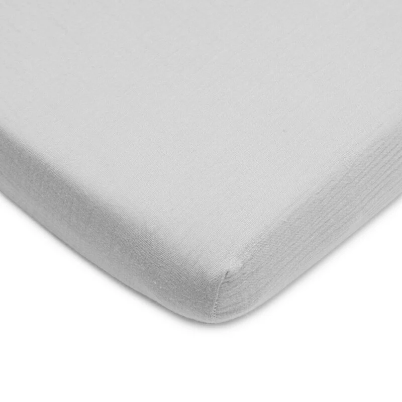 Cearceaf cu elastic, New Baby, Din muselina, Pentru patut 120x60 cm, Din bumbac, 90x150 cm, Certificat Oeko Tex Standard 1...