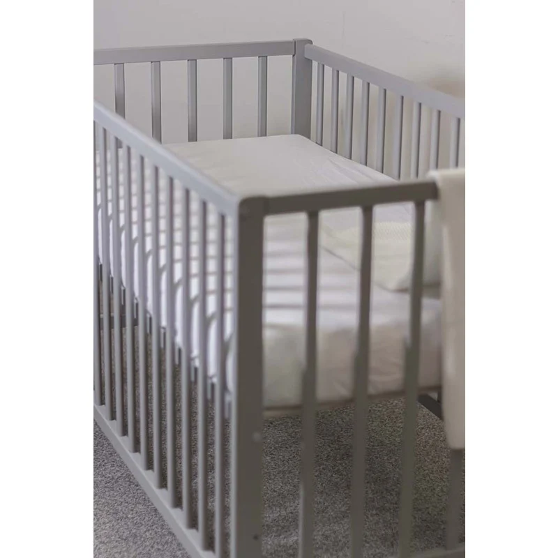 Cearceaf cu elastic, Petite&Mars, Soft Dream, Din Jersey, Lavabil la masina pana la 40 de garde, 120x60 cm, Gri