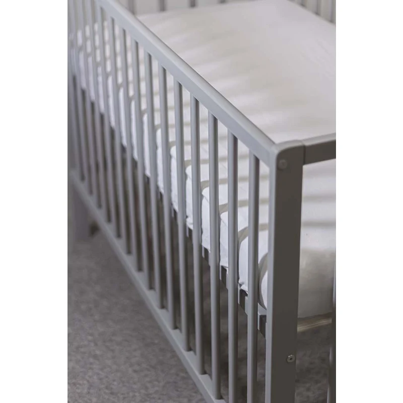 Cearceaf cu elastic, Petite&Mars, Soft Dream, Din Jersey, Lavabil la masina pana la 40 de garde, 120x60 cm, Gri