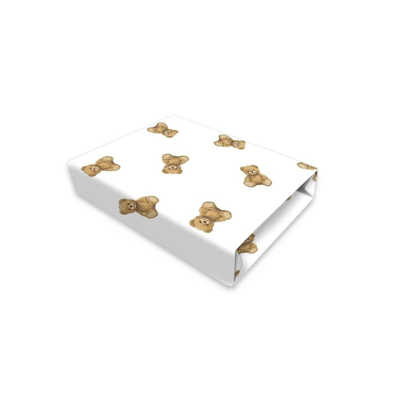 Cearceaf cu elastic, Qmini, Pentru patut co-sleeper, Aurora, Dimensiune 76 x 43 cm, Din bumbac certificat Oeko Tex Standar...