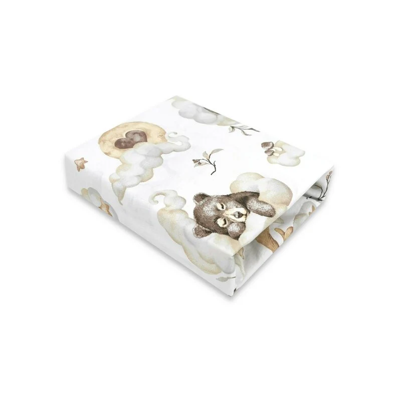 Cearceaf cu elastic, Qmini, Pentru patut co-sleeper, Aurora, Dimensiune 76 x 43 cm, Din bumbac certificat Oeko Tex Standar...