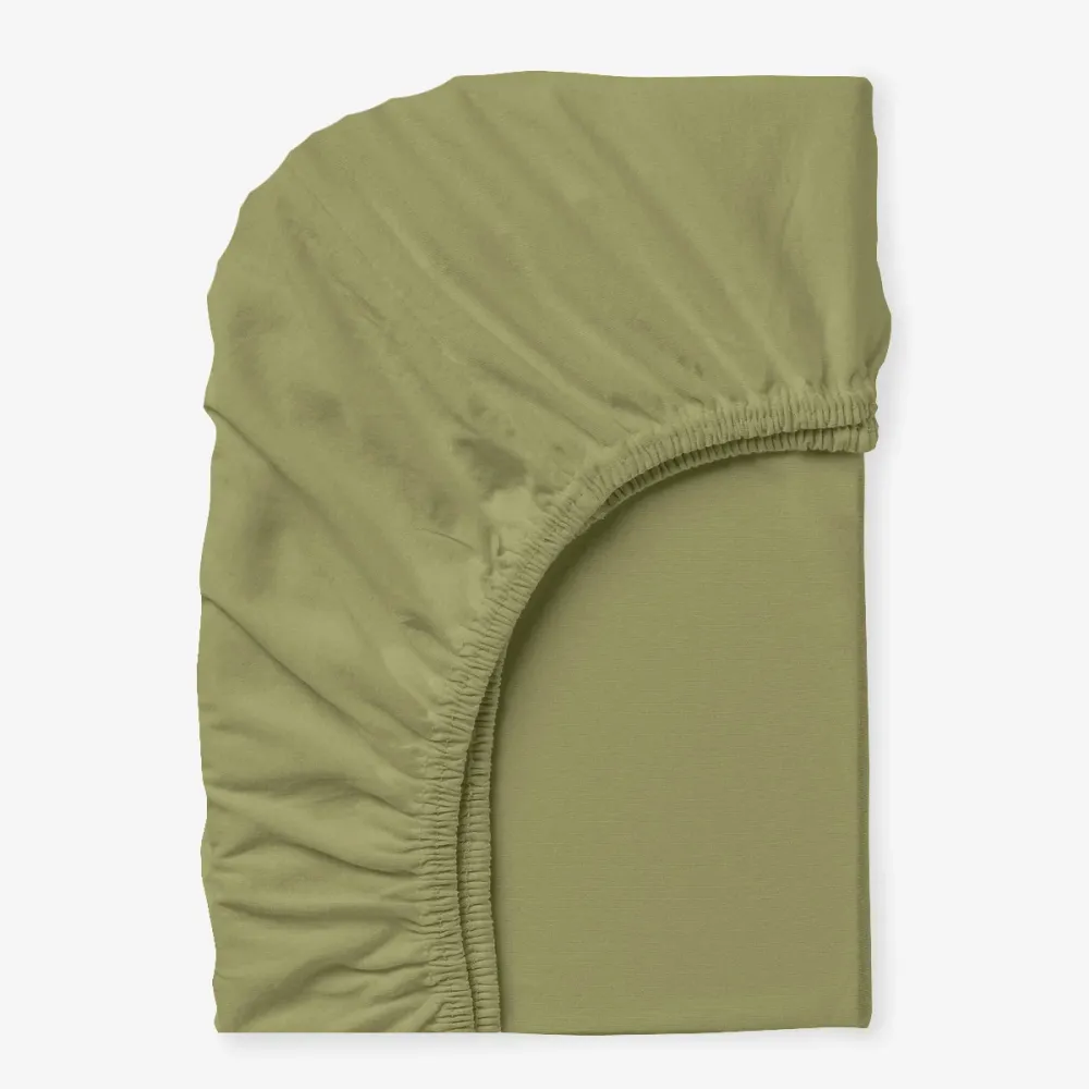 Cearsaf de pat cu elastic VERDE NOU 90/200/25 cm 100% bumbac ranforce