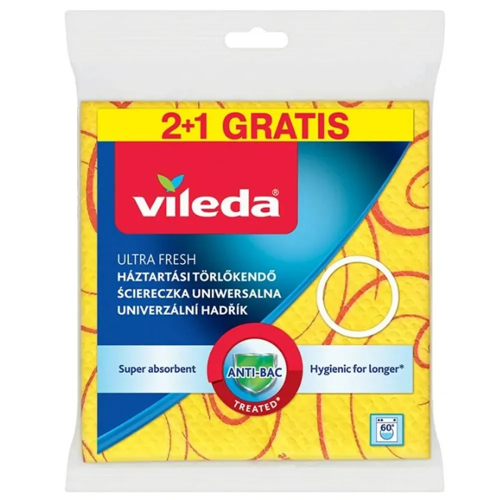 Cârpă de bucătărie Vileda 144826 Galben (3 Piese)