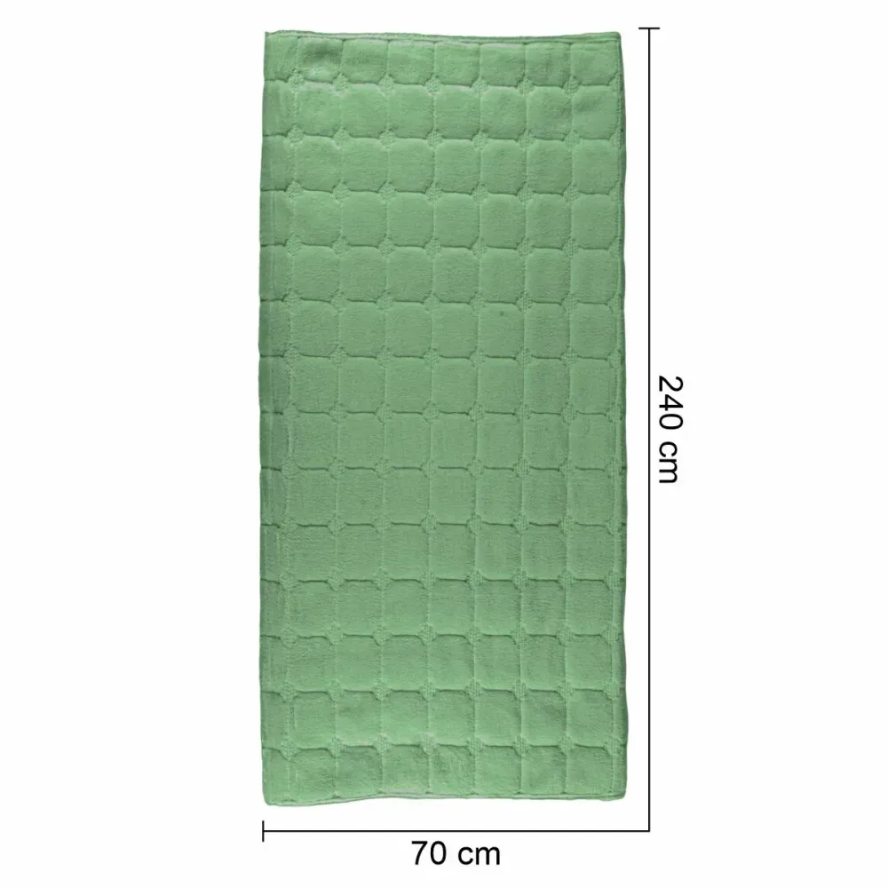 Cuvertura Canapea, Naimeed D4886L, 70x240cm, poliester, pufoasa, matlasata, Verde
