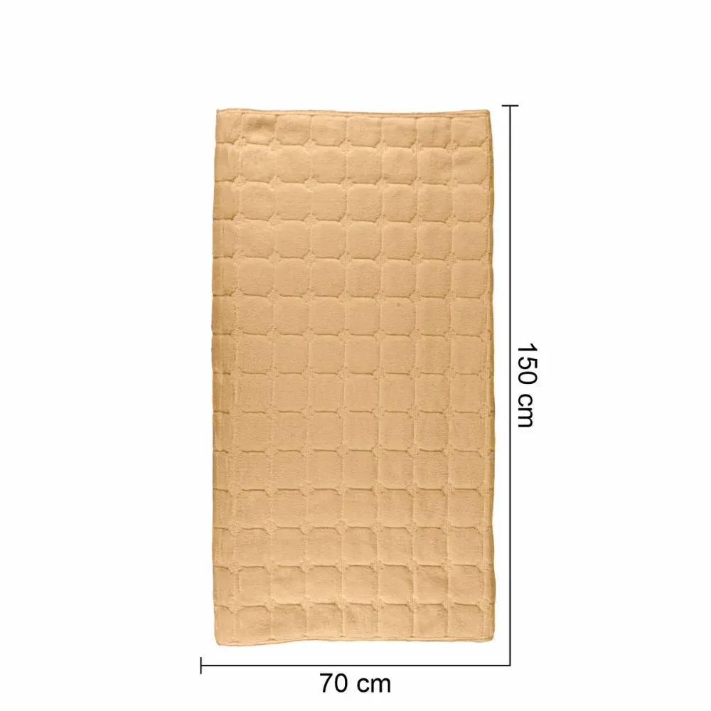 Cuvertura Canapea, Naimeed D4887S, 70x150cm, poliester, pufoasa, matlasata, Maro Deschis