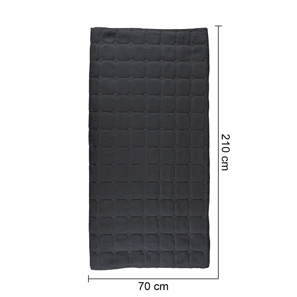 Cuvertura Canapea, Naimeed D4888M, 70x210cm, poliester, pufoasa, matlasata, Negru