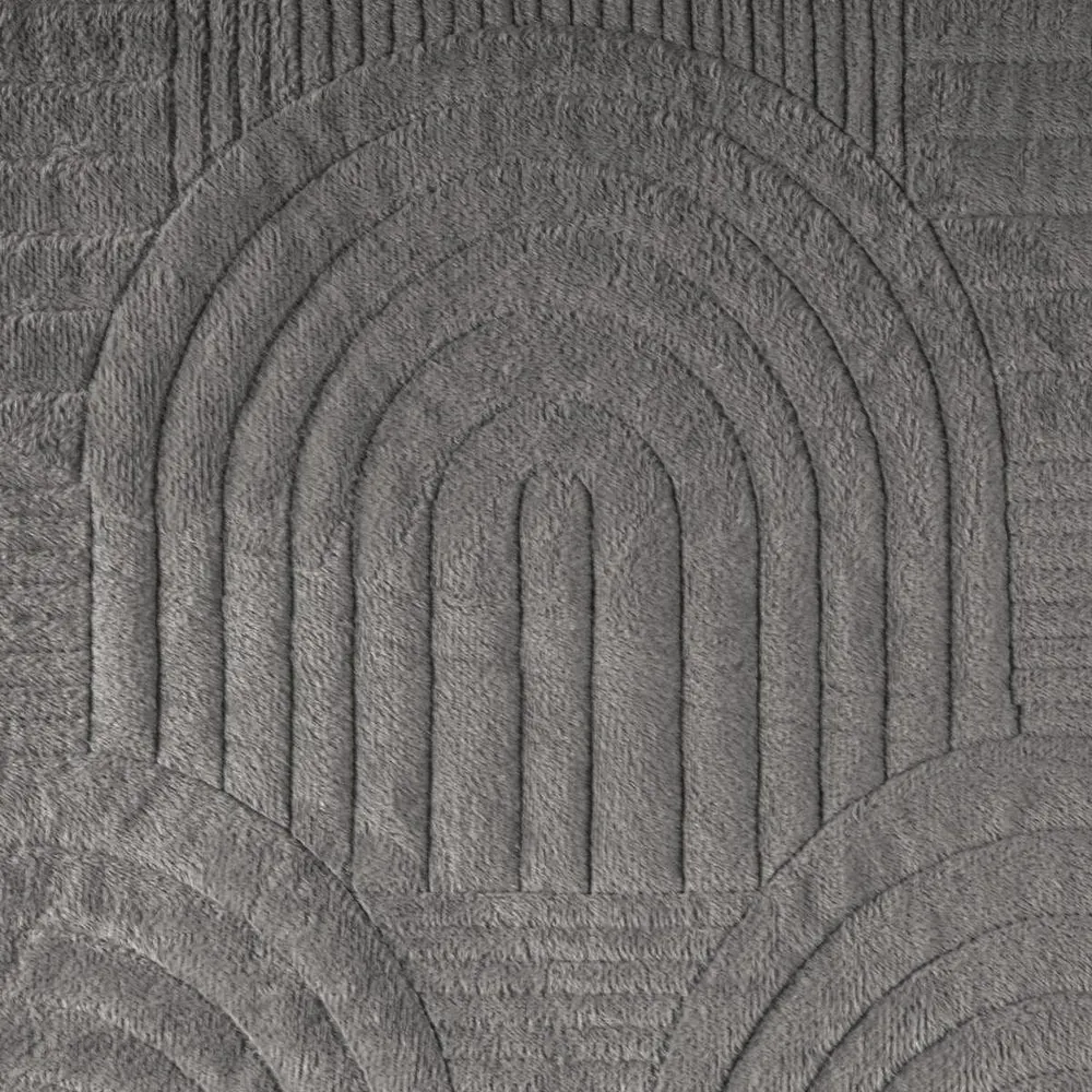 Cuvertura Canapea, Naimeed D4902L, 70x240cm, poliester, pufoasa, matlasata, Gri Inchis