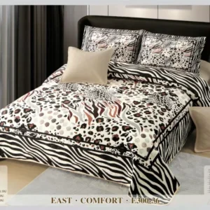 Cuvertura Matlasata din Catifea, 3D cu 5 Piese, Animal Print-D3456