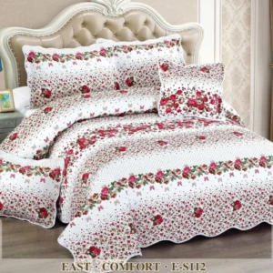 Cuvertura 5 piese din Bumbac Finetat, Floricele-D8879