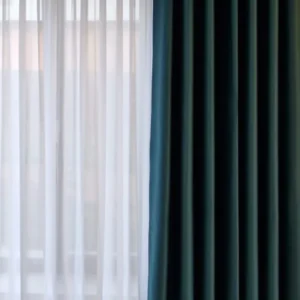Draperia Petra 112, blackout, cu două fețe, turcoaz