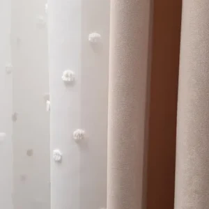 Draperie 15330/174, , roz, model patinat, cu două fețe