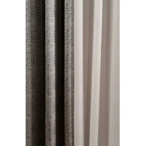 Draperie 324906-150/1400, model texturat, efect de piatră spartă, în nuanțe de gri