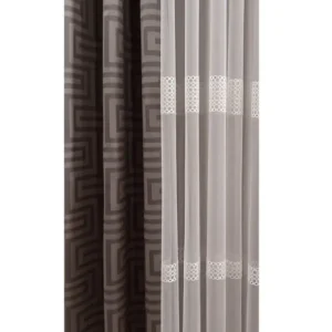Draperie 645034/905, tafta cu model țesut, gri
