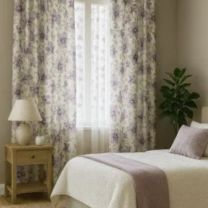 Draperie DG 700/08, dimout, cu model floral