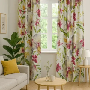 Draperie DG 800/01 dimout, cu model floral