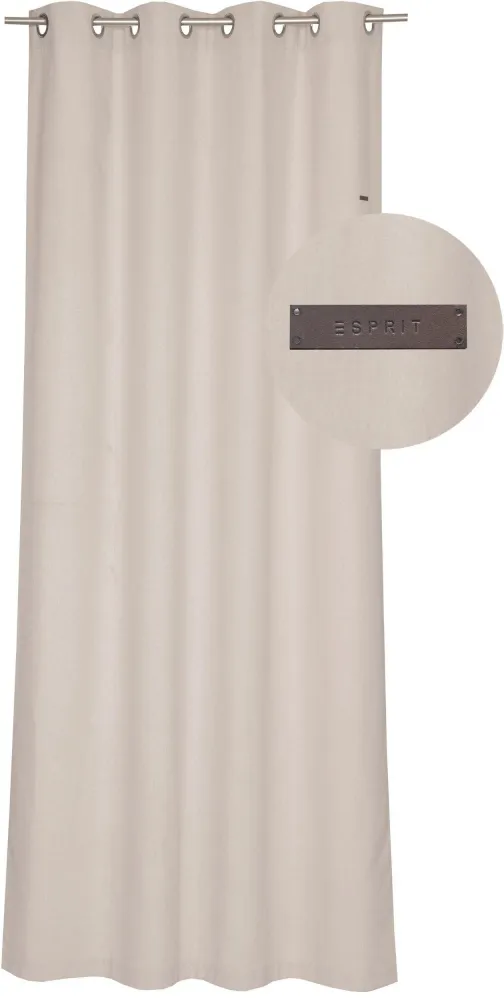 Draperie ESPRIT crem cu inele metalice, 140x250 cm