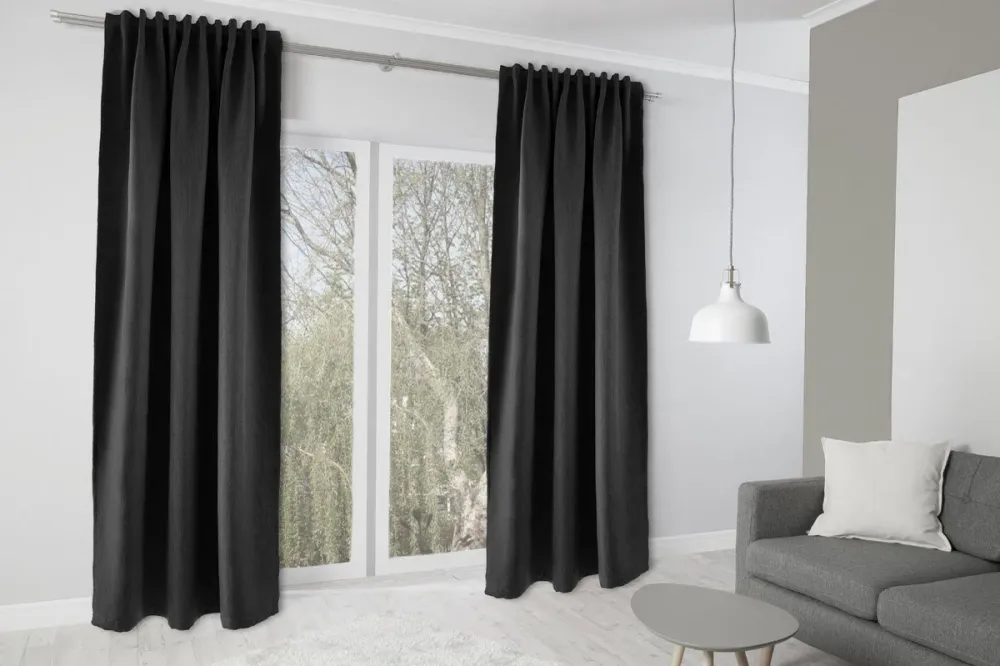Draperie Galdin antracit, 140x245 cm cu rejansa si efect antifonic