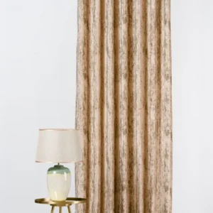 Draperie Lussuria 01, catifea, latte, cu inserții aurii