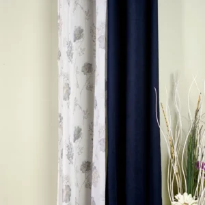 Draperie Madras 23, Albastru Navy, mată, texturată