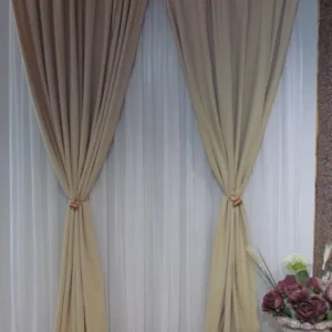 Draperie Madras 3, crem, mată, texturată
