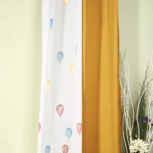 Draperie Madras 12, galben muștar, mată, texturată