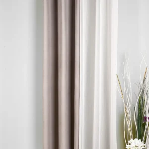Draperie Madras 34, gri deschis, mată, texturată