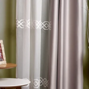 Draperie Notte 6, dimout, gri perlat, satinată cu 2 fețe identice