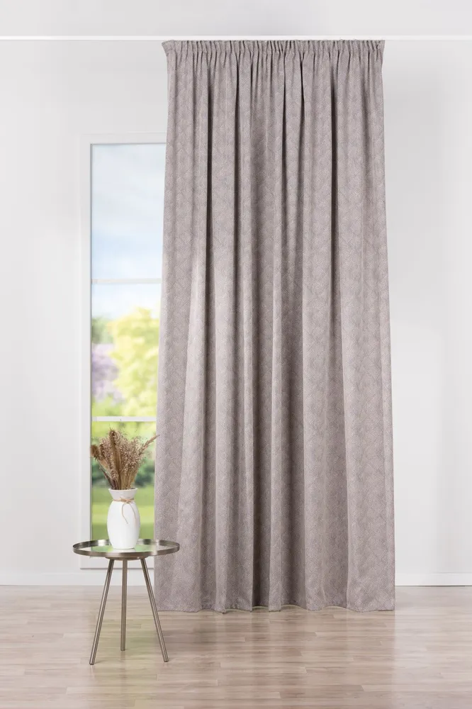 Draperie Paco V5, din material reciclat, negru, model geometric