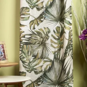 Draperie Palm Mode Home 03, , ivoire, verde, draperie imprimată