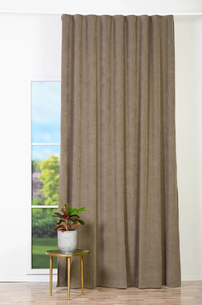 Draperie PONTE 30, maro, țesătură tip chenille