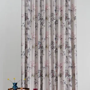 Draperie Samba C2, roz, gri, decorativ, model floral
