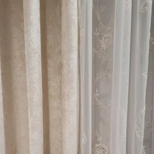 Draperie Sonil 17415, catifea, mătase, ivoire
