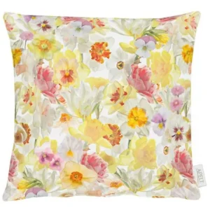 Fata de perna decorativa cu model floral, 40x40 cm