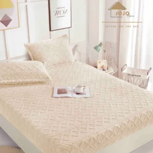 Husa Cocolino tip Tricot, cu Elastic+2 Fete de Perna, Crem-C9186