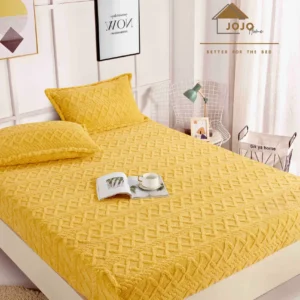 Husa Cocolino tip Tricot, cu Elastic+2 Fete de Perna, Galben-C9187
