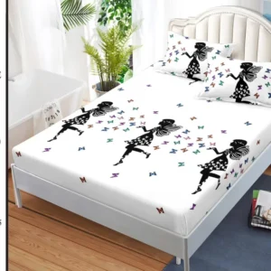 Husa de Pat cu Elastic, Din Finet, 180x200cm+2 fete de Perna-H8344