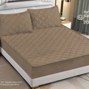 Husa Pat Matlasata cu Elastic, Topper, 180 x 200cm, Maro, TP8-10