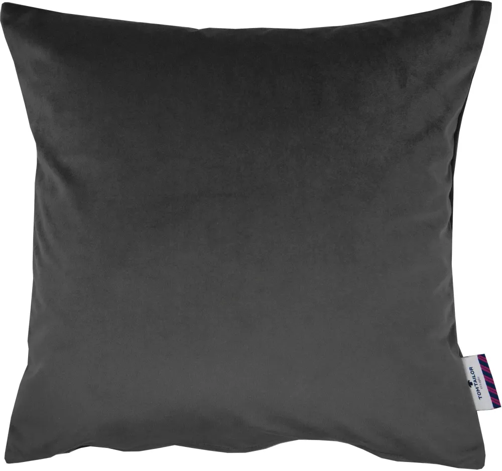 Husa de perna decorativa TOM TAILOR catifea gri 40x40 cm
