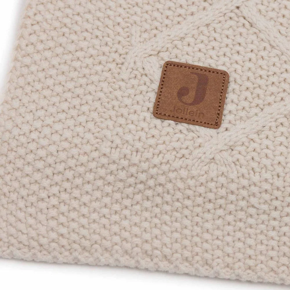 Jollein pătură pentru copii Check Knit Oatmeal 100 x 75 cm