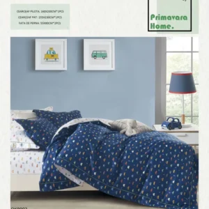 Lenjerie Bumbac 100%, 4 Piese, 1 Persoana, Masinute-P7468